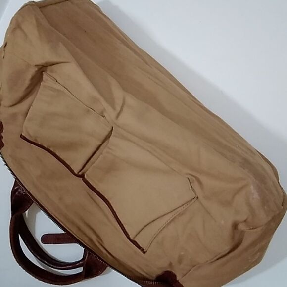 VINTAGE LARGE LUCKY BRAND EST 1990 100% LEATHER KOOBA BROWN .*5 UNISEX - Picture 14 of 16